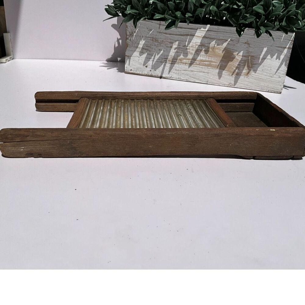Antique Crystal small glass washboard rare small size must see - Picture 7 of 7